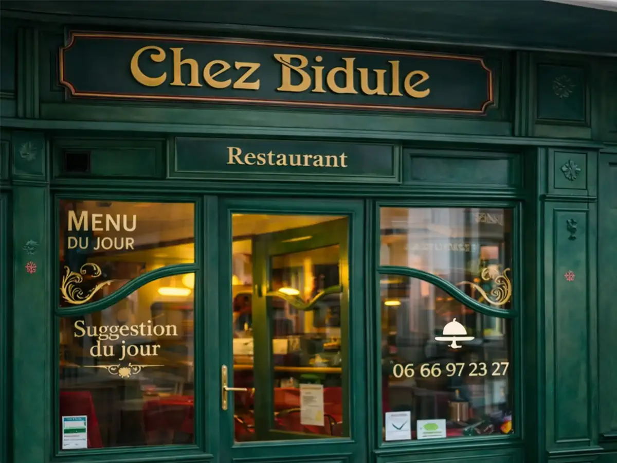 La salle conviviale du restaurant Chez Bidule à Bourg-en-Bresse